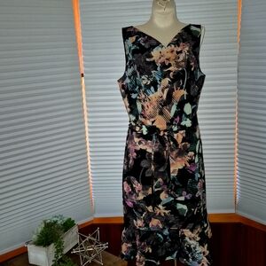 🎈Outback Red Floral Cowl Neck Sleeveless Dress